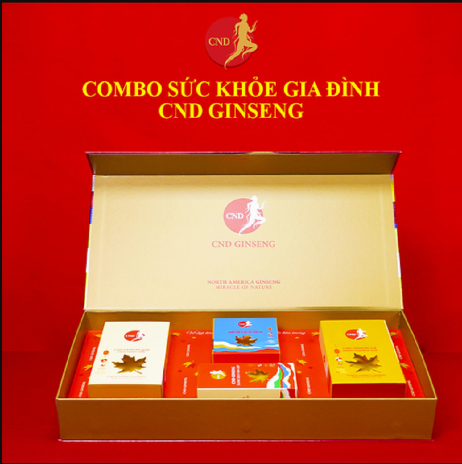 Combo sức khỏe gia đình CND Ginseng kèm túi